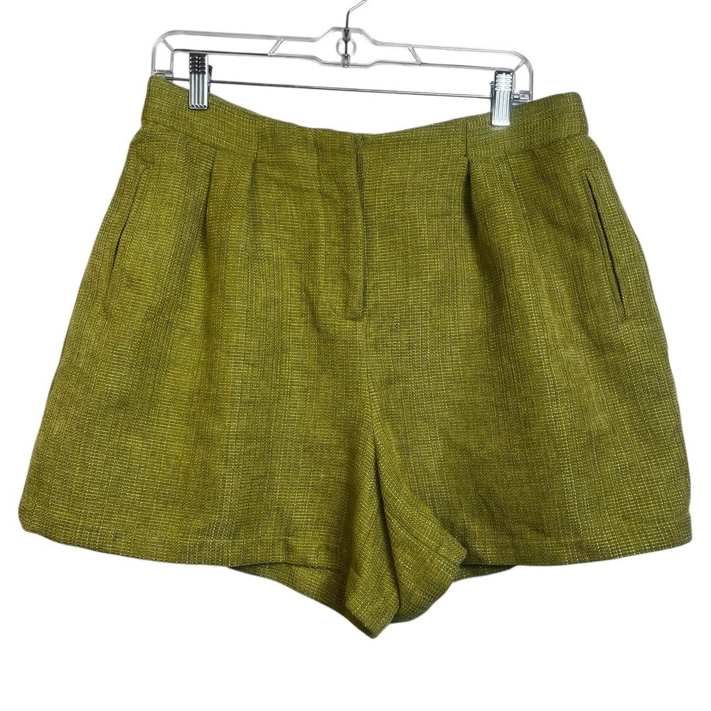 Tuckernuck Olive Green Textured High-Rise Shorts